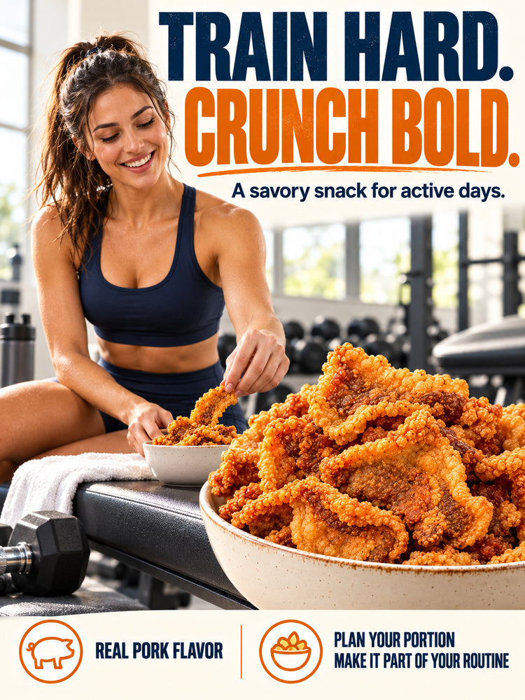 Premium Crispy Pork Chips - Supports HeartHealth Management & Blood Sugar Balance