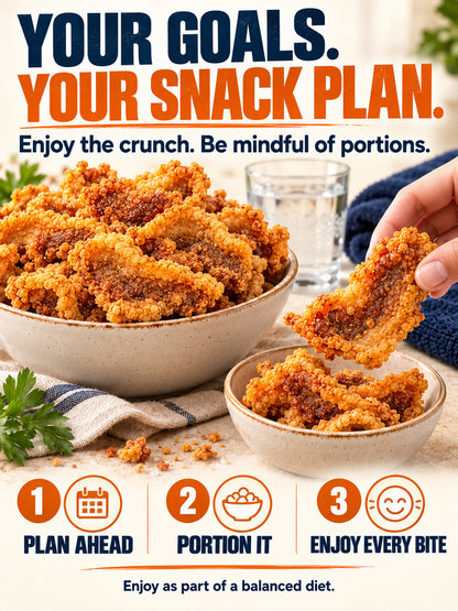 Premium Crispy Pork Chips - Supports HeartHealth Management & Blood Sugar Balance