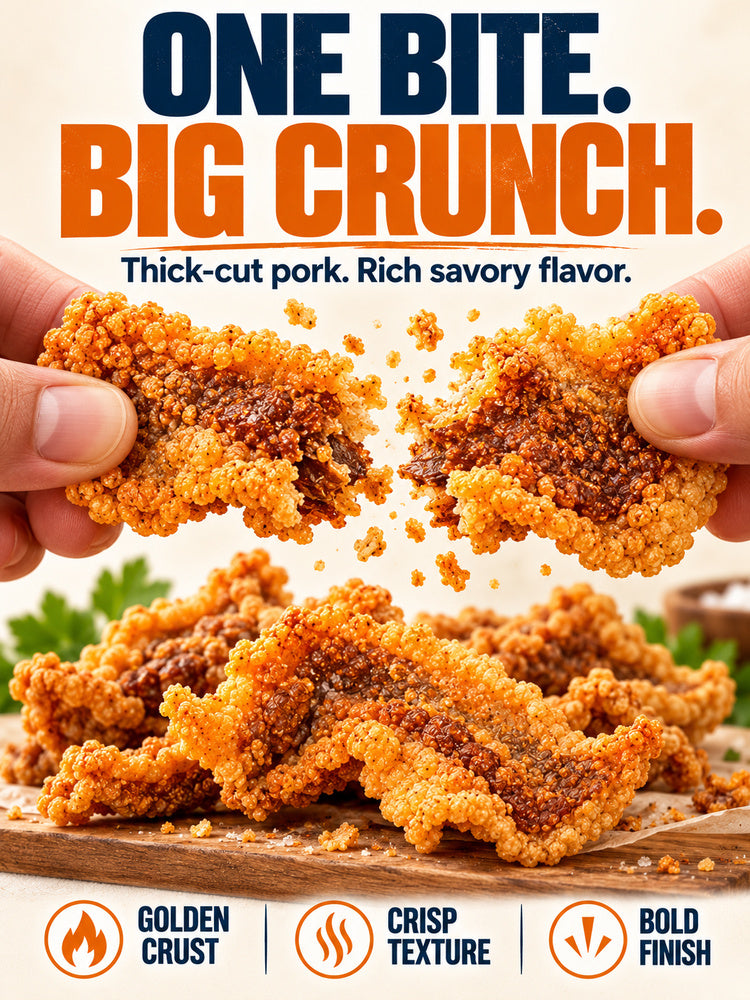 Premium Crispy Pork Chips - Supports HeartHealth Management & Blood Sugar Balance