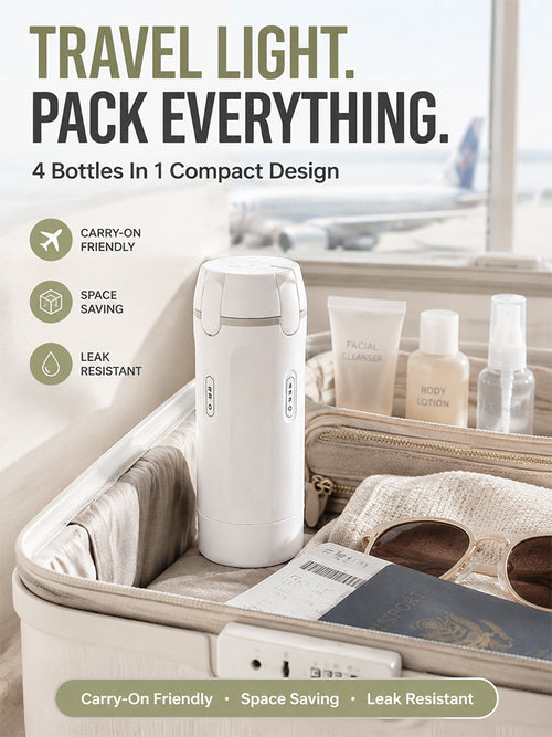 4-in-1 Skin Care Product Travel Compact Bottle