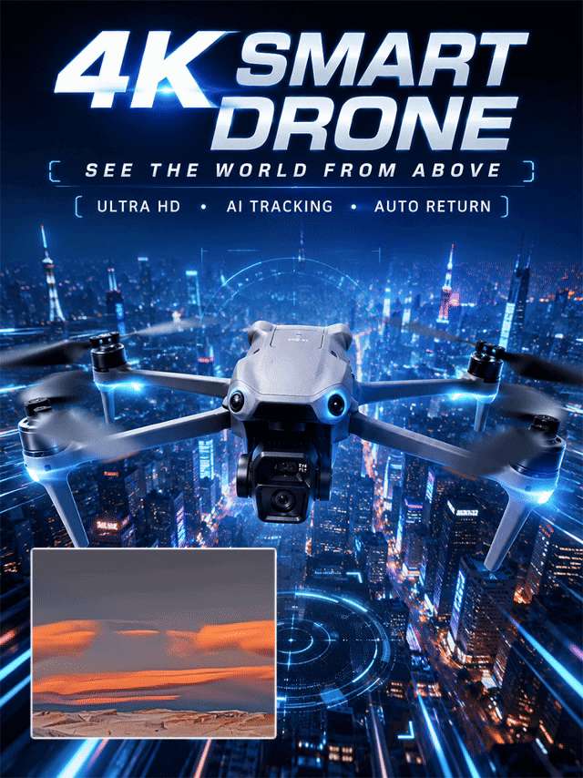 High-definition dual-camera aerial photography drone