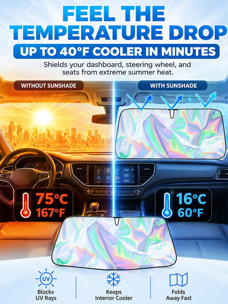 Car front windshield sunshade and sunshade umbrella