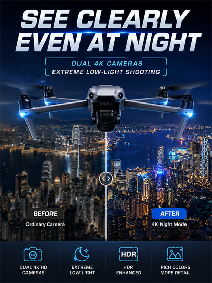 High-definition dual-camera aerial photography drone