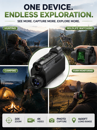 Handheld monocular night vision device