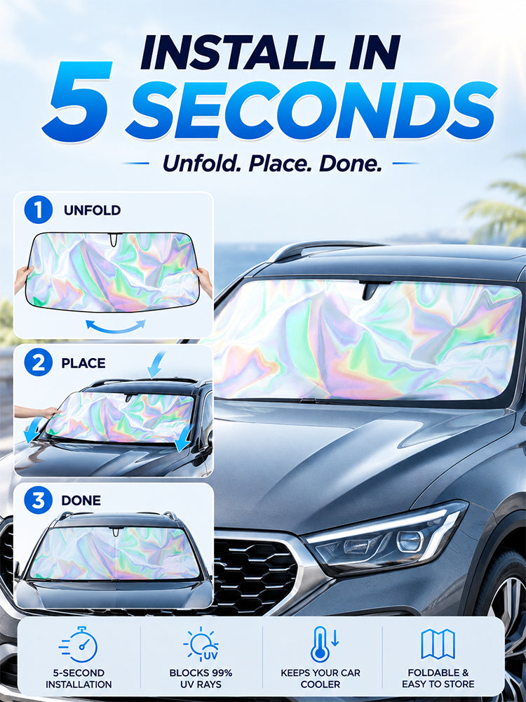 Car front windshield sunshade and sunshade umbrella