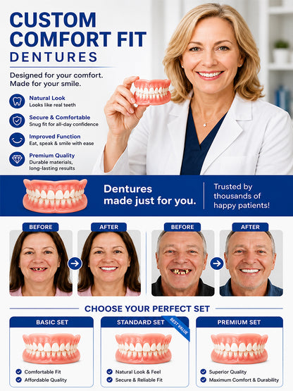 Comparable to real teeth, suitable for all mouths