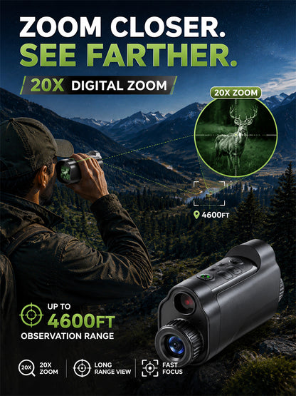 Handheld monocular night vision device