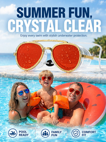 Color-changing diving sunglasses