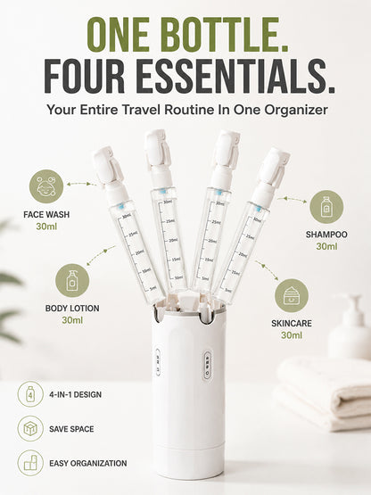 4-in-1 Skin Care Product Travel Compact Bottle