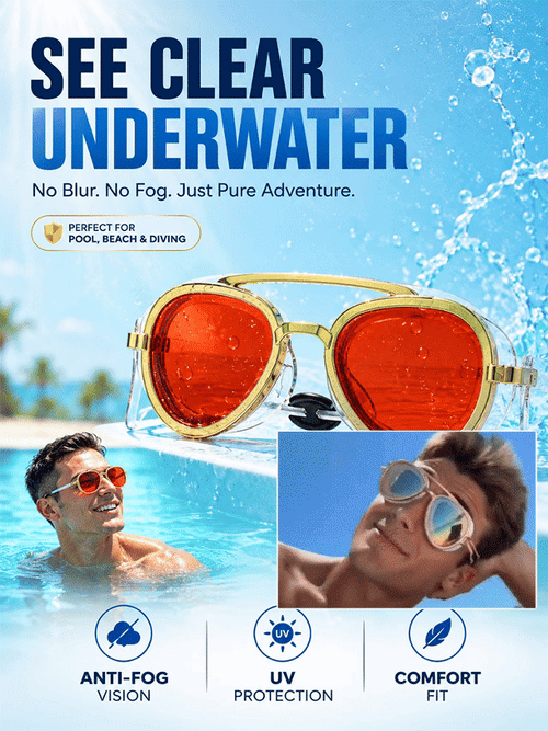 Color-changing diving sunglasses