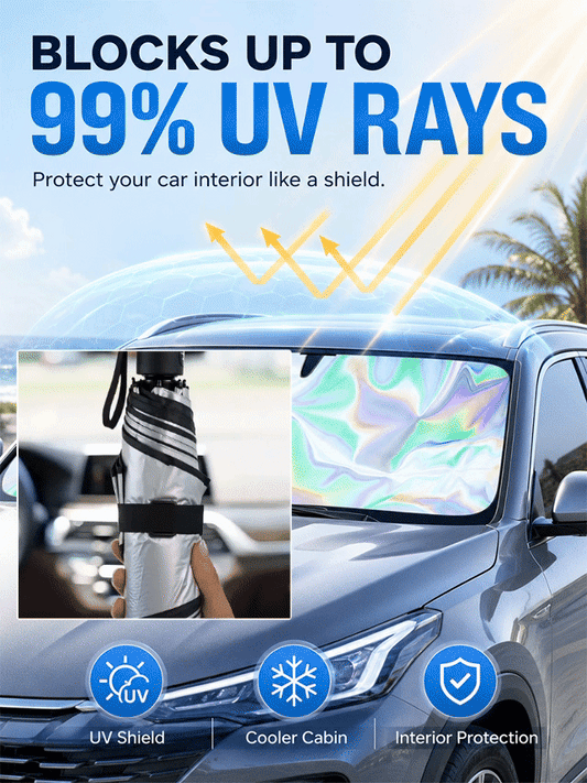 Car front windshield sunshade and sunshade umbrella
