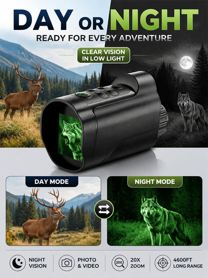 Handheld monocular night vision device