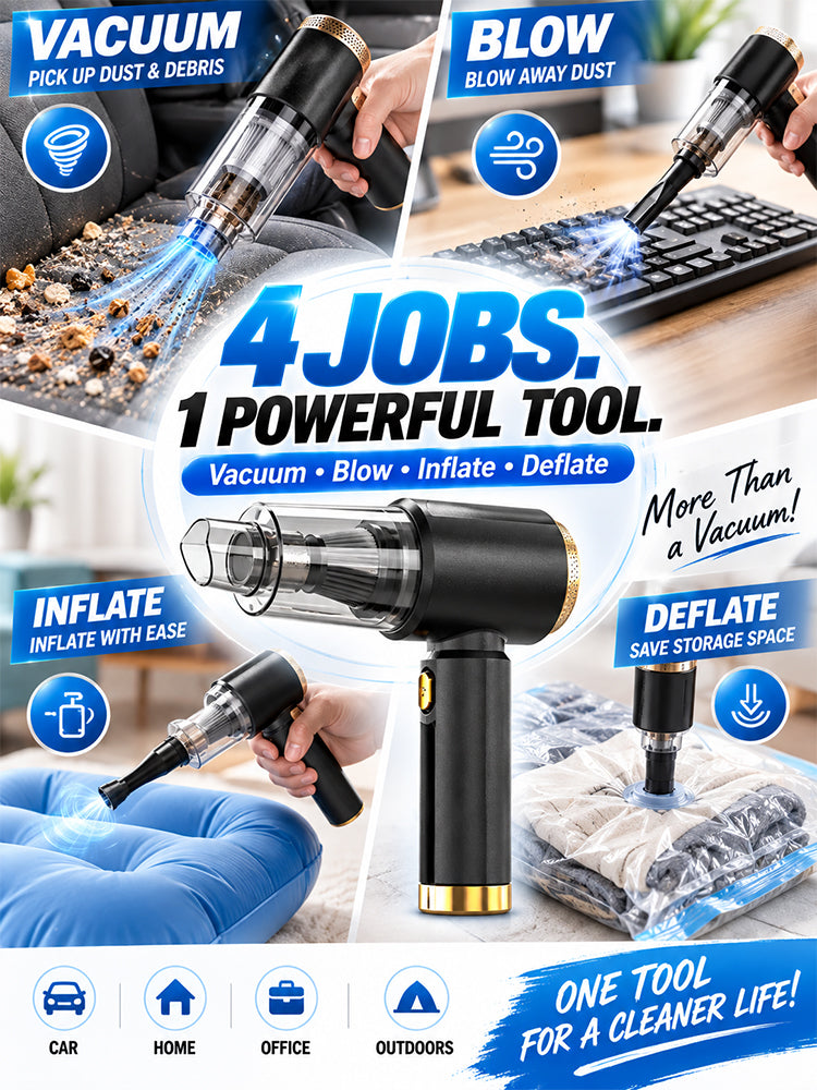 [32000pa suction power] High-power cordless vacuum cleaner
