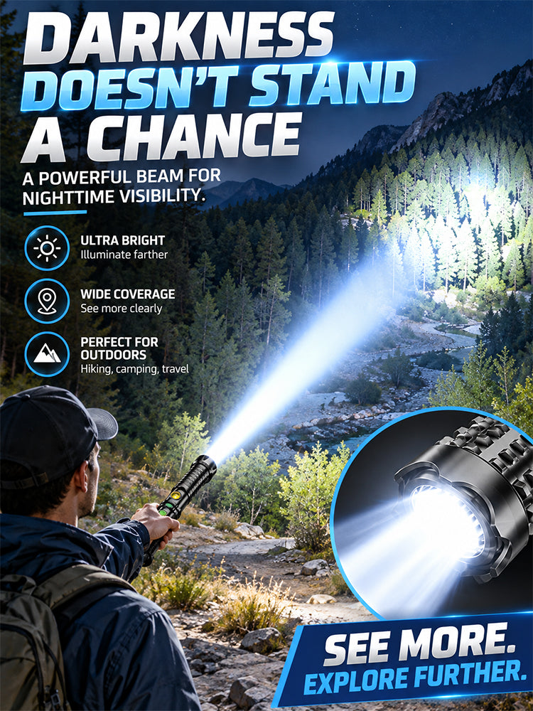 Self-defense and illumination: spiked club flashlight
