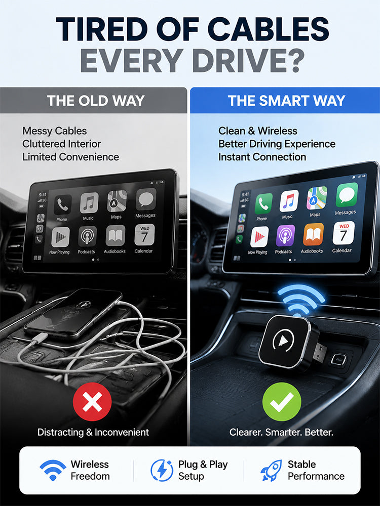 Wireless CarPlay and Android Auto Adapter