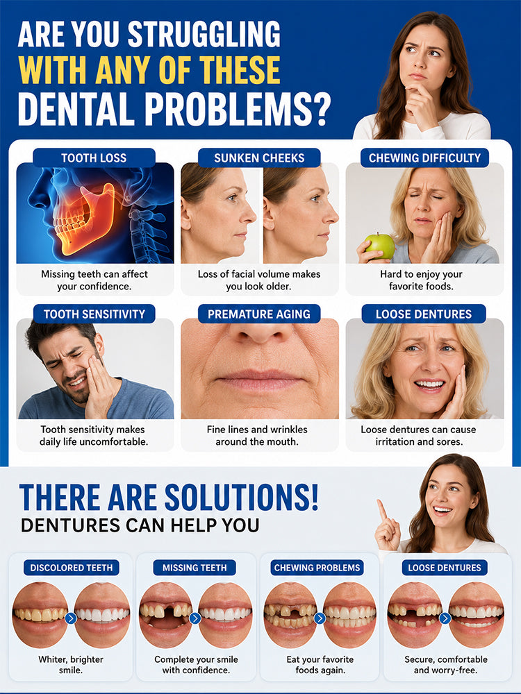 Comparable to real teeth, suitable for all mouths