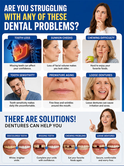 Comparable to real teeth, suitable for all mouths